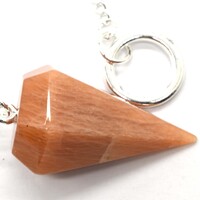 Cream Moonstone Six Sided Pendulum