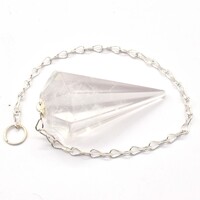 Clear Quartz Six Sided Pendulum