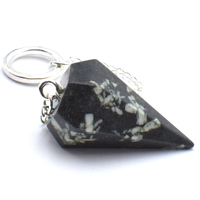 Chinese Writing Stone Six Sided Pendulum