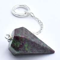 Ruby In Fuschite Six Sided Pendulum