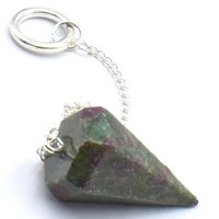 Ruby In Fuschite Six Sided Pendulum