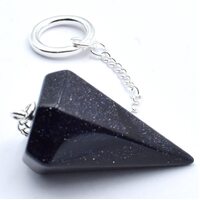 Blue Goldstone Six Sided Pendulum