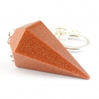 Gold Goldstone Six Sided Pendulum