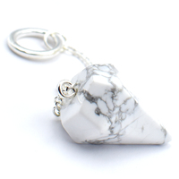 White Howlite Six Sided Pendulum