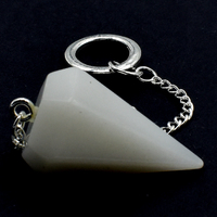 White Jade Six Sided Pendulum