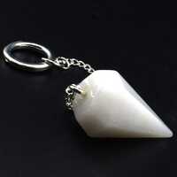 White Jade Six Sided Pendulum