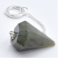 Labradorite Six Sided Pendulum