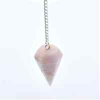 Morganite Six Sided Pendulum