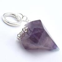 Purple Fluorite Six Sided Pendulum