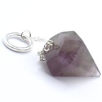 Rainbow Fluorite Six Sided Pendulum