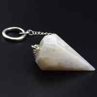 Rainbow Moonstone Six Sided Pendulum