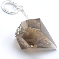 Smoky Quartz Six Sided Pendulum