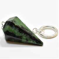 Ruby in Zoisite Six Sided Pendulum