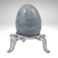 Blue Calcite Egg Carving