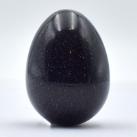 Blue Goldstone Egg Carving