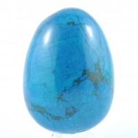 Blue Turquoise Howlite  Egg Carving