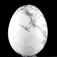 White Howlite Egg Carving