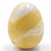 Yellow Mookaite Egg Carving