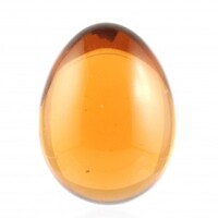 Amber Obsidian Egg Carving