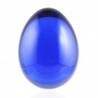 Dark Blue Obsidian Egg Carving