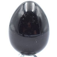 Silver Sheen Obsidian Egg Carving