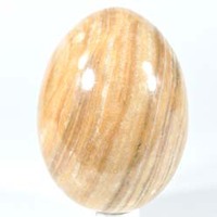 Orange Wood Onyx Egg Carving