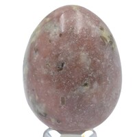 Pink Jasper with Quartz Inclusions Egg Carving