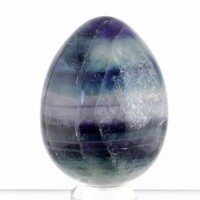 Rainbow Fluorite Egg Carving