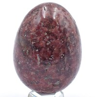 Red Wine Jasper Egg Carving