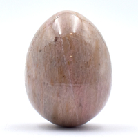Pink Petrified Wood Egg Carving