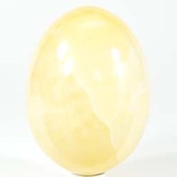 Yellow Calcite Egg Carving