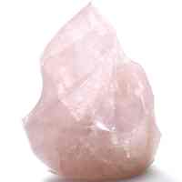 Rose Quartz Flame Shape Carving