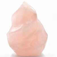 Rose Quartz Flame Shape Carving