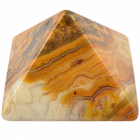 Yellow Agate Crazy Lace Pyramid [Size 3]