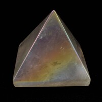 Rainbow Aura Pyramid [38-40mm - Rose Quartz]