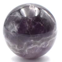 Chevron Amethyst Sphere Carving