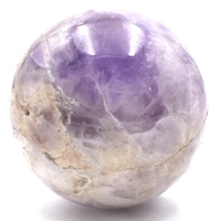 Chevron Amethyst Sphere Carving
