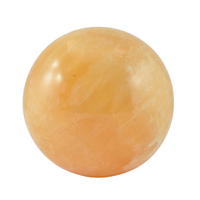 Orange Calcite Sphere Carving