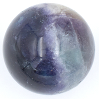 Rainbow Fluorite Sphere Carving