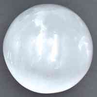 White Selenite Sphere Carving