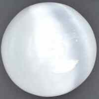 White Selenite Sphere Carving