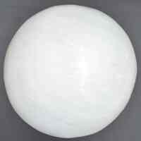 White Selenite Sphere Carving