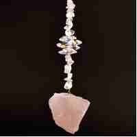 Natural Stone Suncatcher Rose Quartz