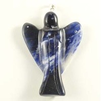 Sodalite Angel Pendant Carving