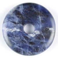 Sodalite Donut Pendant Carving [Dark]