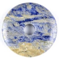 Sodalite Donut Pendant Carving [Light]