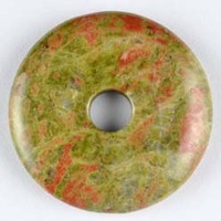 Unakite Donut Pendant Carving