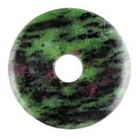 Ruby in Zoisite Donut Pendant Carving