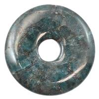 Blue Apatite Donut Pendant Carving