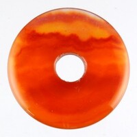 Carnelian Donut Pendant Carving